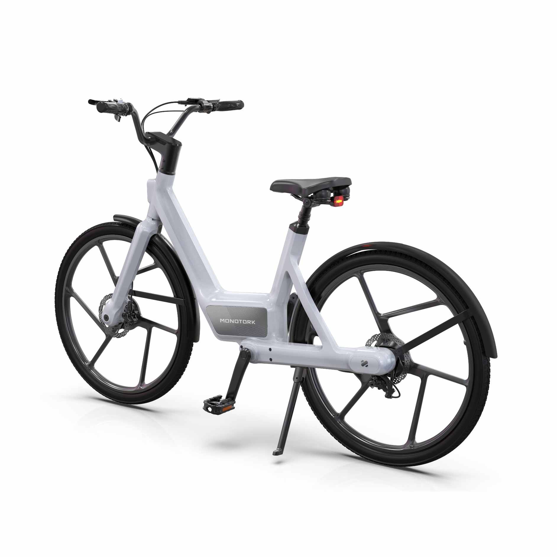 HC02 White - Shaft-Drive Electric Bike (No Chain, No Grease)