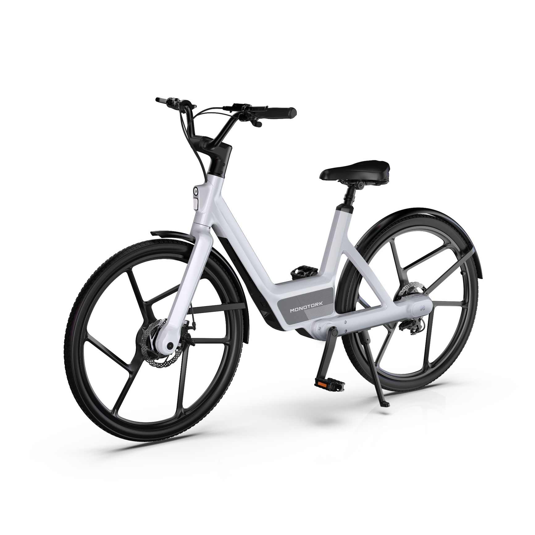 HC02 White - Shaft-Drive Electric Bike (No Chain, No Grease)