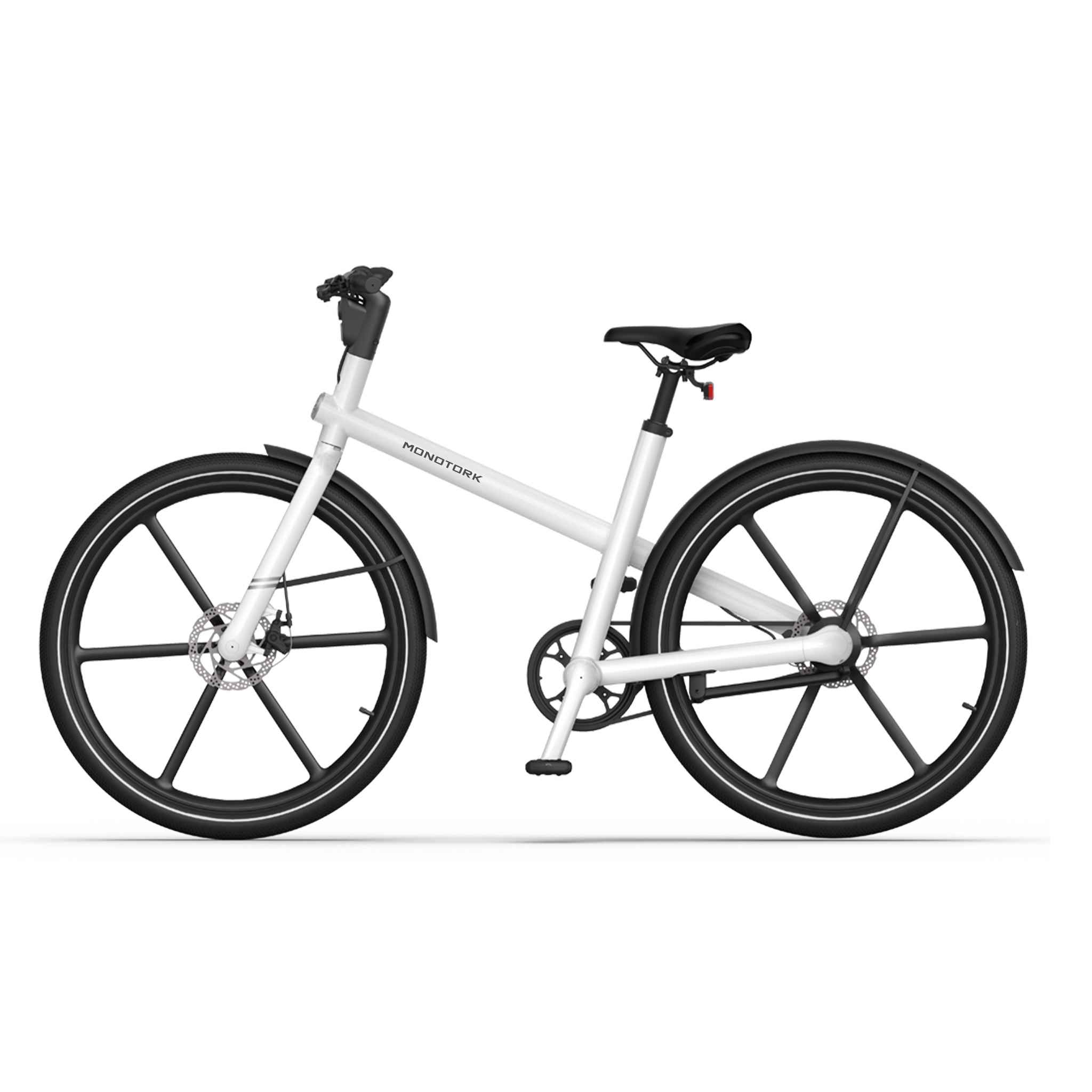 UNI4 White Belt-Drive Electric Bike (Clean & Low Maintenance)