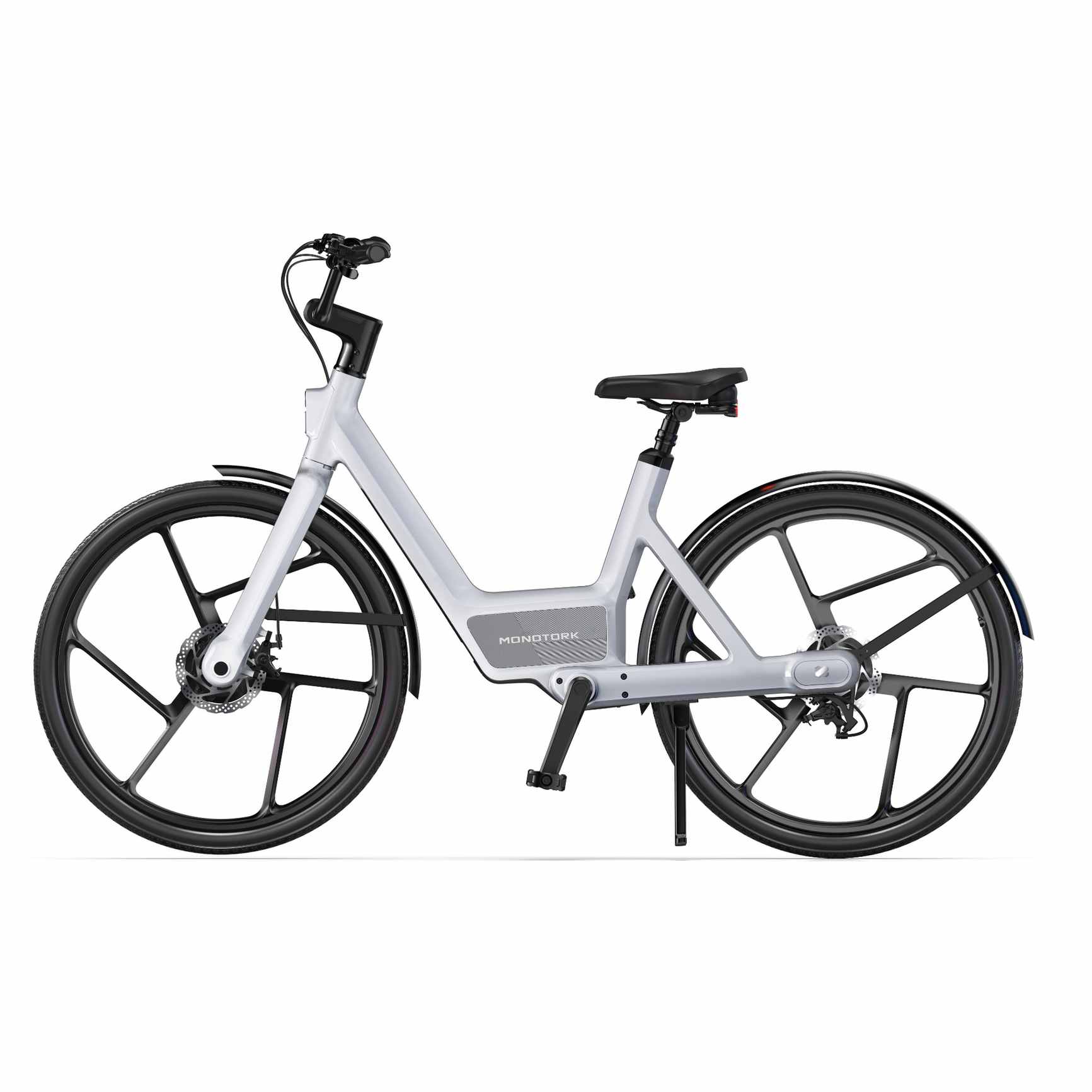 HC02 White - Shaft-Drive Electric Bike (No Chain, No Grease)