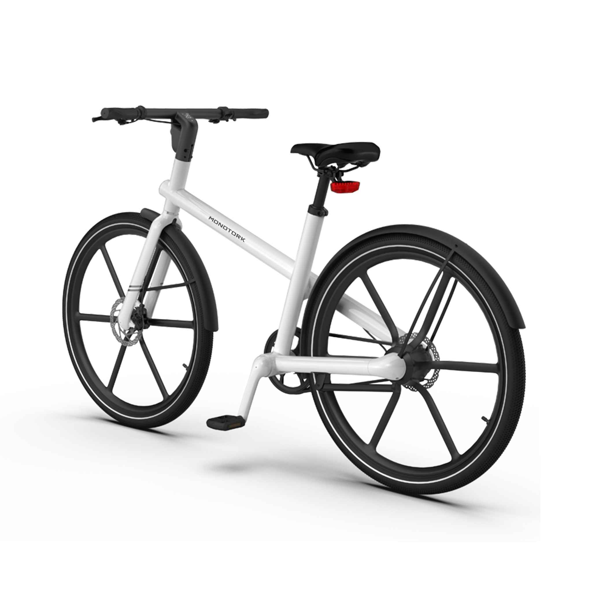 UNI4 White Belt-Drive Electric Bike (Clean & Low Maintenance)